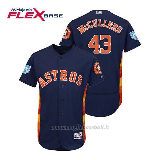 Maglia Baseball Uomo Houston Astros Lance Mccullers Flex Base Entrenamiento De Primavera 2019 Blu